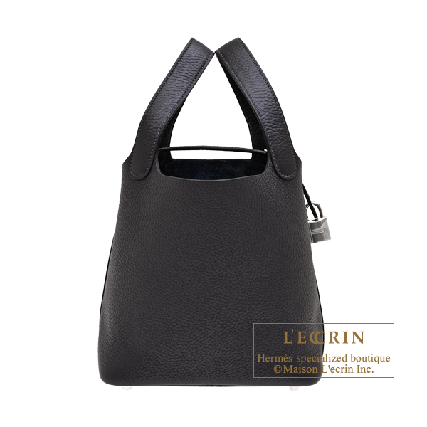 Hermes Picotin Lock bag 18/PM Caban Clemence leather Silver hardware