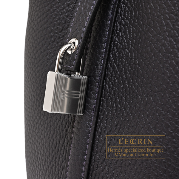 Hermes Picotin Lock bag 18/PM Caban Clemence leather Silver hardware