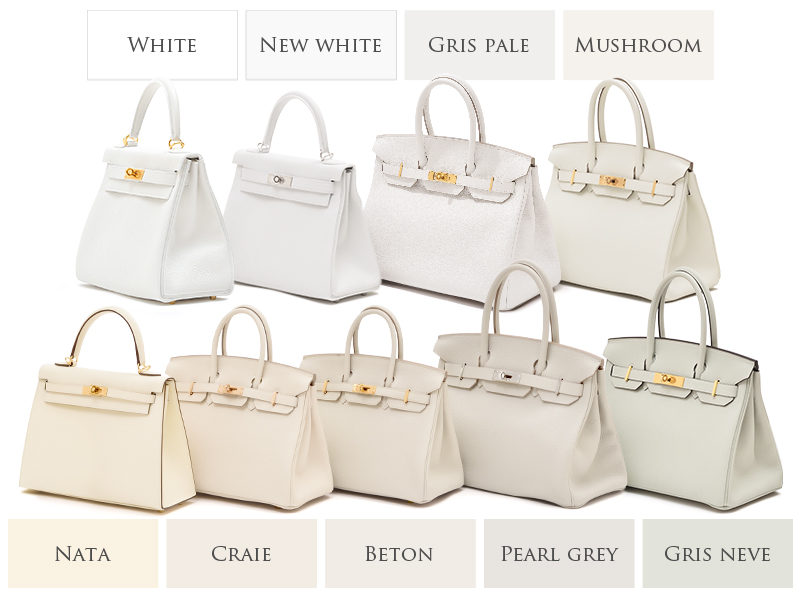 Hermes white color comparison