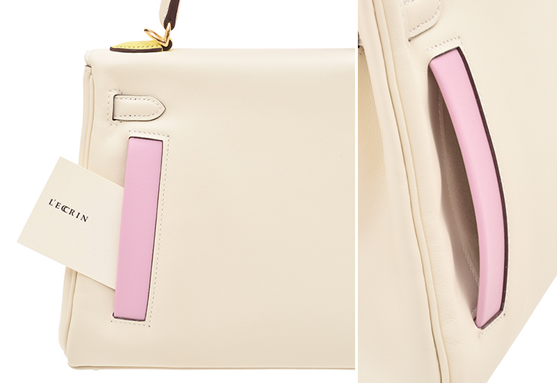 HERMES　Kelly Colormatic bag 25　Retourne　Nata/Cuivre/Lime/Mauve sylvestre/Blue brume　Swift leather　Gold hardware