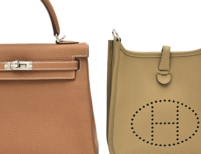 From left: Gold(Togo leather) / Dune(Clemence leather)