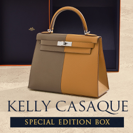 HERMÈS Kelly 25 handbag in Mushroom Togo leather with Gold